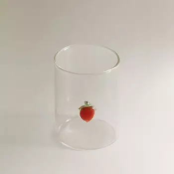 ZARA HOME Стеклянный стакан с декоративным элементом, лимон