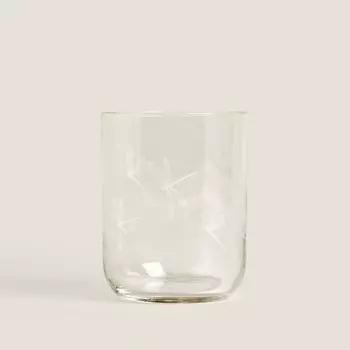 ZARA HOME Стеклянный стакан с дизайном "Стрекоза"