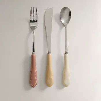 ZARA HOME Столовые приборы с керамической ручкой