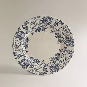 ZARA HOME Тарелка глиняная "Лилия" 27 x 2.5 x 27