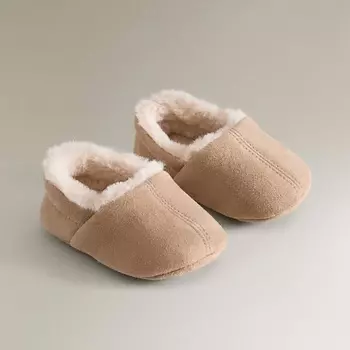 ZARA HOME Теплые кожаные пинетки 1.0