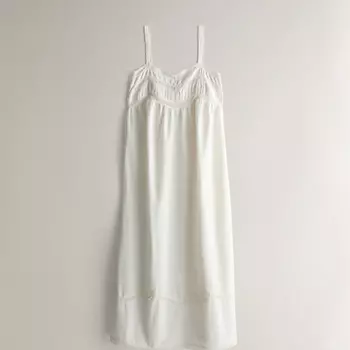 ZARA HOME Вышитая ночная рубашка на бретелях