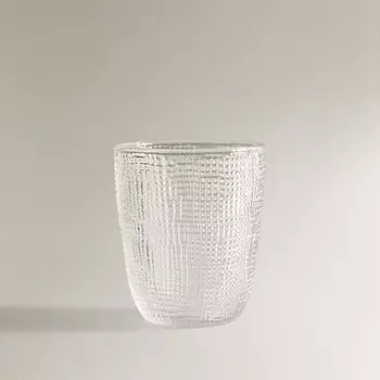 ZARA HOME Высокий стакан из фактурного стекла