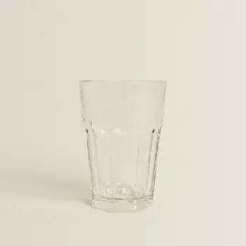 ZARA HOME Высокий стакан из фактурного стекла