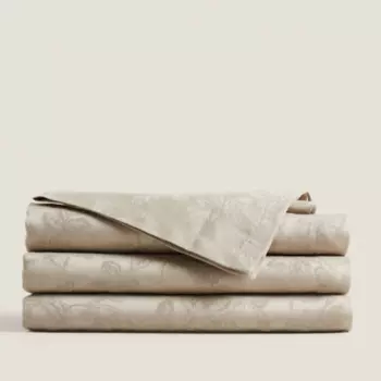 ZARA HOME Жаккардовая скатерть с цветочным рисунком 170 x 250