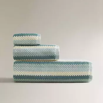 ZARA HOME Жаккардовое банное полотенце с геометрическим рисунком 30 x 50