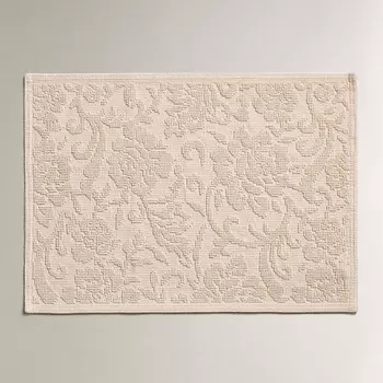 ZARA HOME Жаккардовый коврик для ванной с цветочным узором