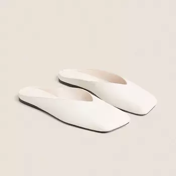 ZARA HOME Женские кожаные тапочки-мюли