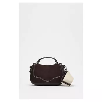 ZARA Кожаная сумка с плечевым ремнем