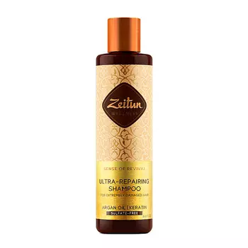 ZEITUN Шампунь для поврежденных волос с аргановым маслом и кератином "Ритуал восстановления" Sense of Revival