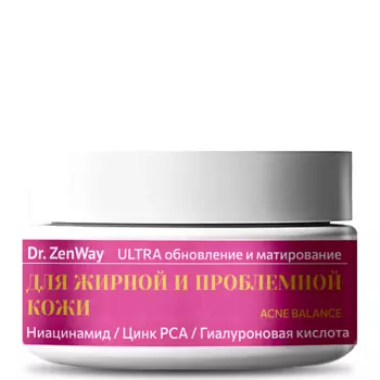 ZENWAY Крем увлажняющий для жирной кожи с ниацинамидом и цинком