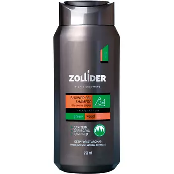 ZOLLIDER Гель-шампунь для душа 3в1 Green Wood
