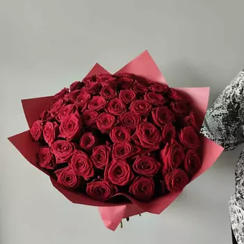 ЗОЛОТАЯ АУРА Букет из 51 розы "Притяжение" 50 СМ