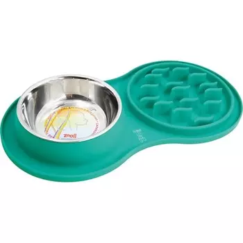 ZOO ONE Миска силиконовая двойная, игровая для медленного поедания