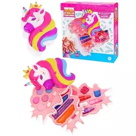 ЗВЕЗДА ВЕЧЕРИНКИ Набор детской декоративной косметики "ПРИНЦЕССА ЕДИНОРОГОВ -3" раскладной