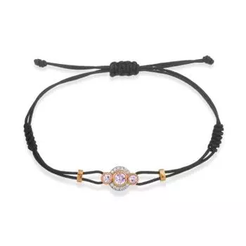 Браслет с аметистами и фианитами Линии Любви