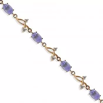 Браслет с аметистами и фианитами Линии Любви