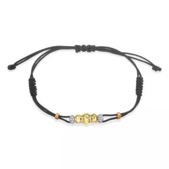 Браслет с цитринами и фианитами Линии Любви