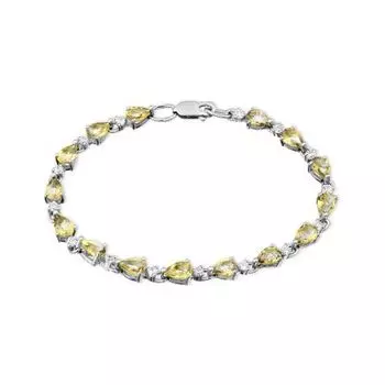 Браслет с цитринами и фианитами Линии Любви