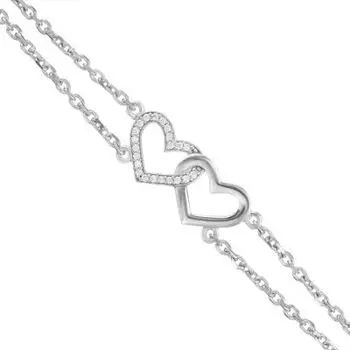 Браслет с фианитами Линии Любви