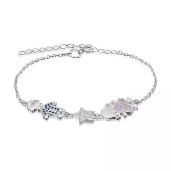 Браслет с фианитами Линии Любви