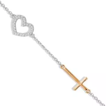 Браслет с фианитами Линии Любви