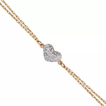 Браслет с фианитами Линии Любви