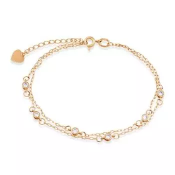 Браслет с фианитами Линии Любви