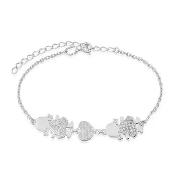 Браслет с фианитами Линии Любви