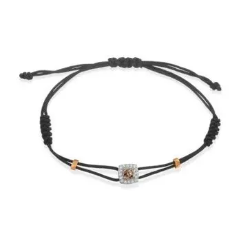 Браслет с раухтопазом и фианитами Линии Любви