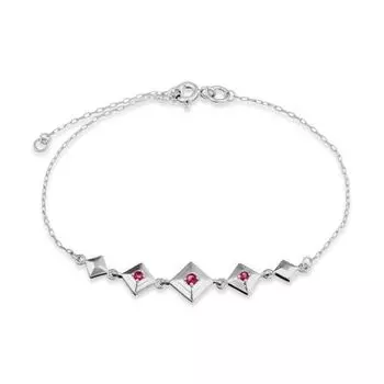 Браслет с рубинами Линии Любви