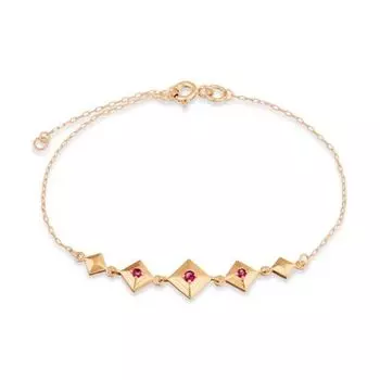 Браслет с рубинами Линии Любви