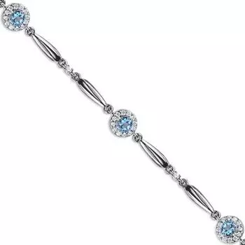 Браслет с топазами и фианитами Линии Любви