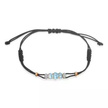 Браслет с топазами и фианитами Линии Любви