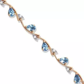 Браслет с топазами и фианитами Линии Любви