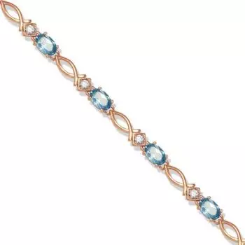 Браслет с топазами и фианитами Линии Любви