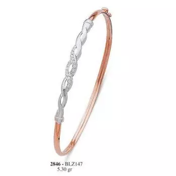 Браслет с вставкой металлической и фианитами Линии Любви