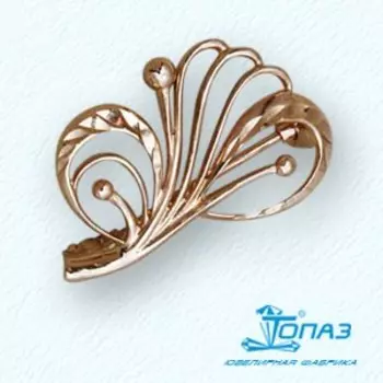 Брошь из красного золота Линии Любви