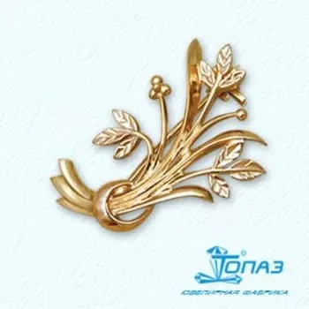 Брошь из красного золота Линии Любви