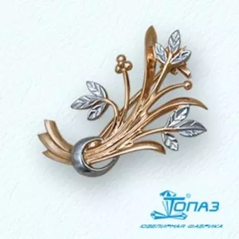 Брошь из красного золота Линии Любви