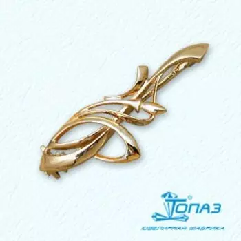 Брошь из красного золота Линии Любви