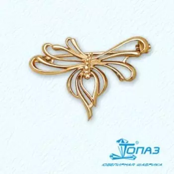 Брошь из красного золота Линии Любви