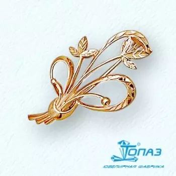 Брошь из красного золота Линии Любви