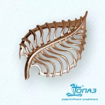 Брошь из красного золота Линии Любви