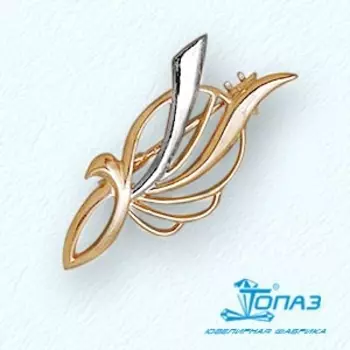 Брошь из красного золота Линии Любви