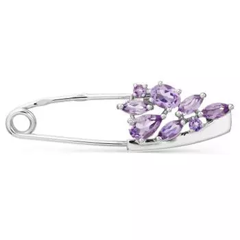 Брошь с аметистами Линии Любви