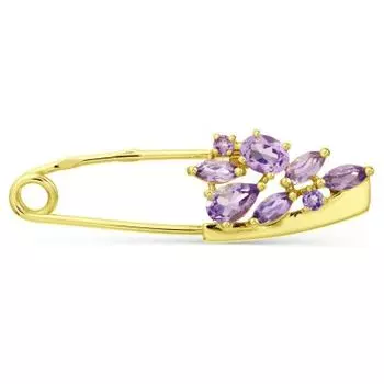 Брошь с аметистами Линии Любви