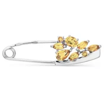 Брошь с цитринами Линии Любви