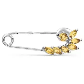 Брошь с цитринами Линии Любви