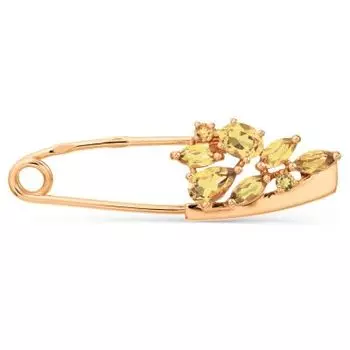 Брошь с цитринами Линии Любви